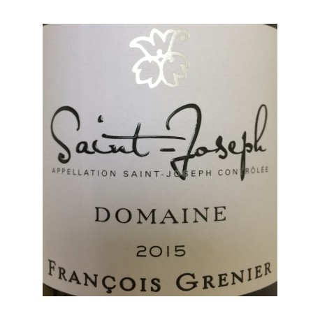 Domaine Francois Grenier Saint Joseph rouge 2015 etiquette