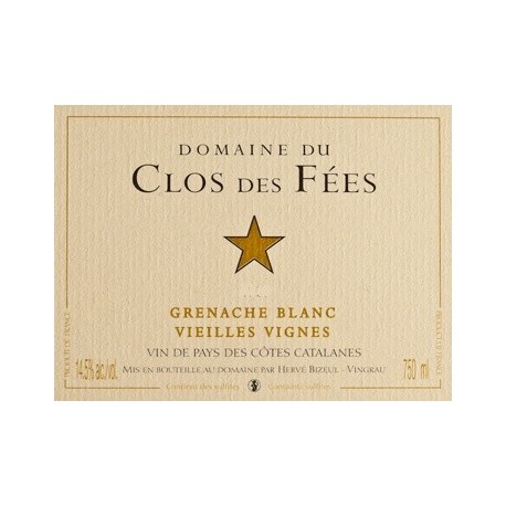 Le Clos des Fees "Grenache Blanc Vieilles Vignes" dry white 2015