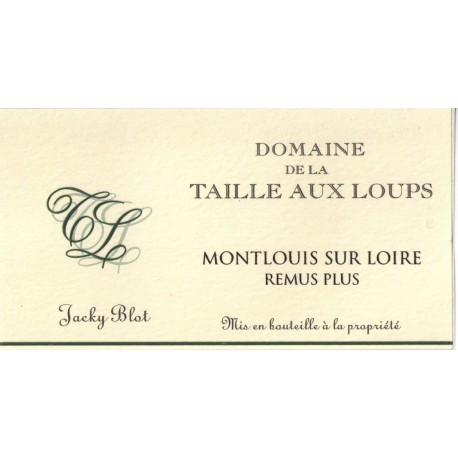 Domaine de la Taille aux Loups Montlouis-sur-Loire Remus Plus 2013 etiquette