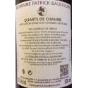 Domaine Patrick Baudouin Quarts de Chaume "Les Zersilles" blanc liquoreux 2011 contre etiquette
