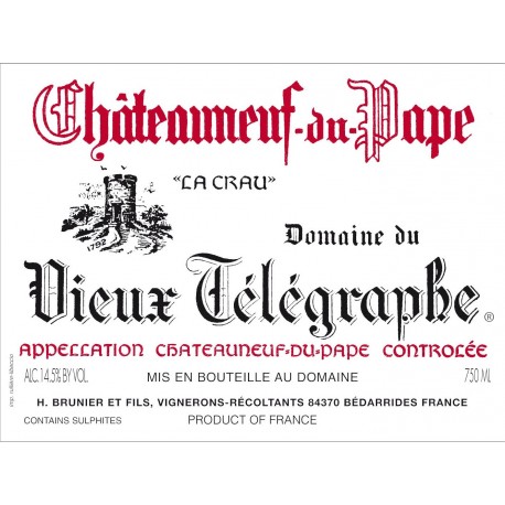 Domaine du Vieux Télégraphe Châteauneuf-du-Pape "La Crau" red 2015