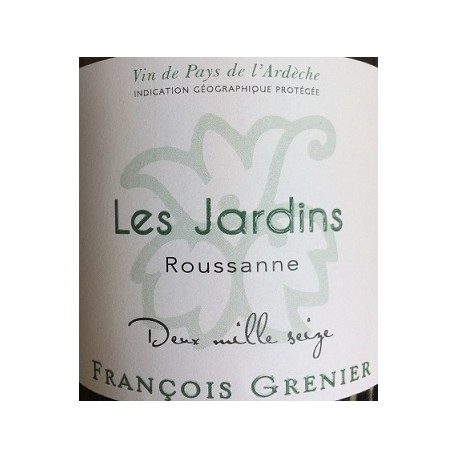 Domaine Francois Grenier Jardins Roussanne blanc 2016 etiquette