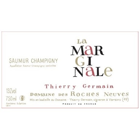 domaine des roches neuves saumur champigny la marginale 2016 etiquette