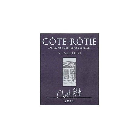 Domaine Clusel Roch Cote Rotie La Vialliere 2015 etiquette