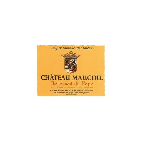 Chateau Maucoil Chateauneuf du Pape rouge 2015 etiquette