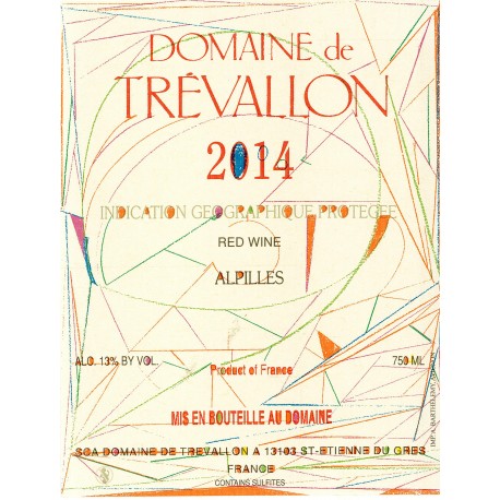 Domaine de Trevallon rouge 2014 etiquette