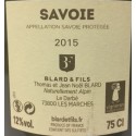 Domaine Blard Savoie "Lébraz" (jacquère) blanc sec 2015 contre etiquette