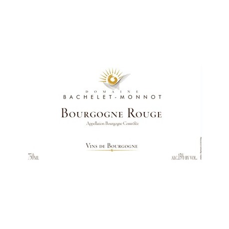 Domaine Bachelet Monnot Bourgogne rouge 2015 etiquette