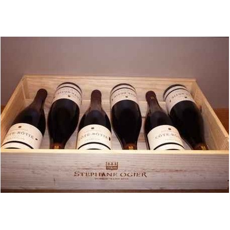 Stephane OGIER Cote Rotie selection de lieux-dits caisse bois2013