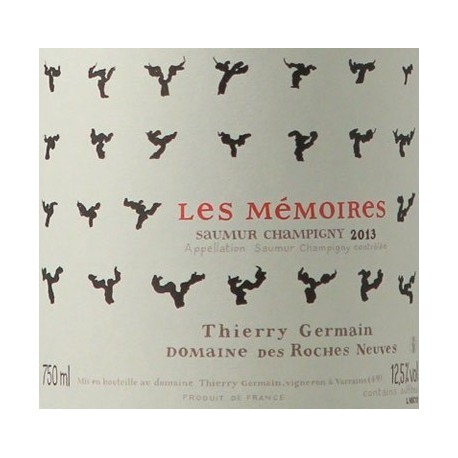 Domaine des Roches Neuves Saumur-Champigny "Les mémoires" 2013 etiquette