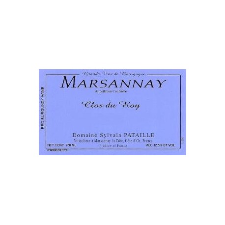 Domaine Sylvain Pataille Marsannay rouge Clos du Roy 2015 etiquette
