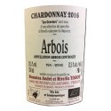 Domaine Tissot Arbois Chardonnay "Les Graviers" blanc sec 2016 contre etiquette