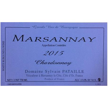 Domaine Sylvain Pataille Marsannay blanc 2015 bouteille