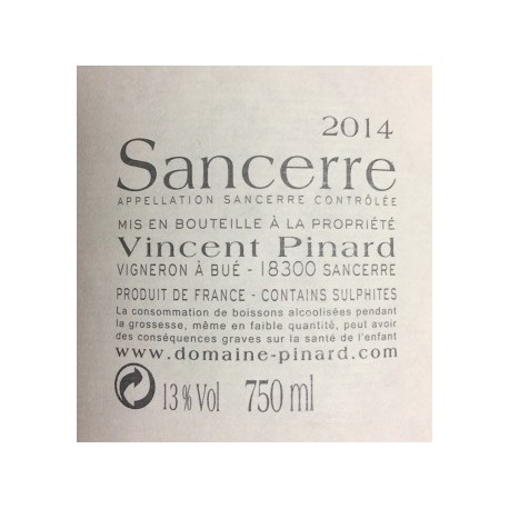 Domaine V. Pinard Sancerre Florès blanc sec 2012 (75 cl)