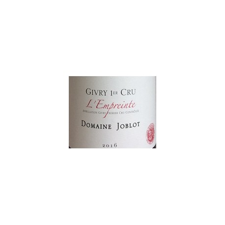 Domaine Joblot Givry 1er Cru l'empreinte  rouge 2016 etiquette Domaine Joblot Givry 1er Cru l'empreinte  rouge 2016 etiquette