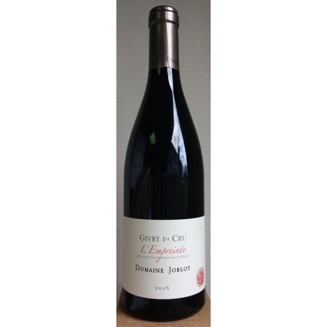 Domaine Joblot Givry 1er Cru l'empreinte  rouge 2016 bouteille