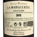Domaine Cosse-Maisonneuve Cahors "La Marguerite" rouge 2015 contre etiquette