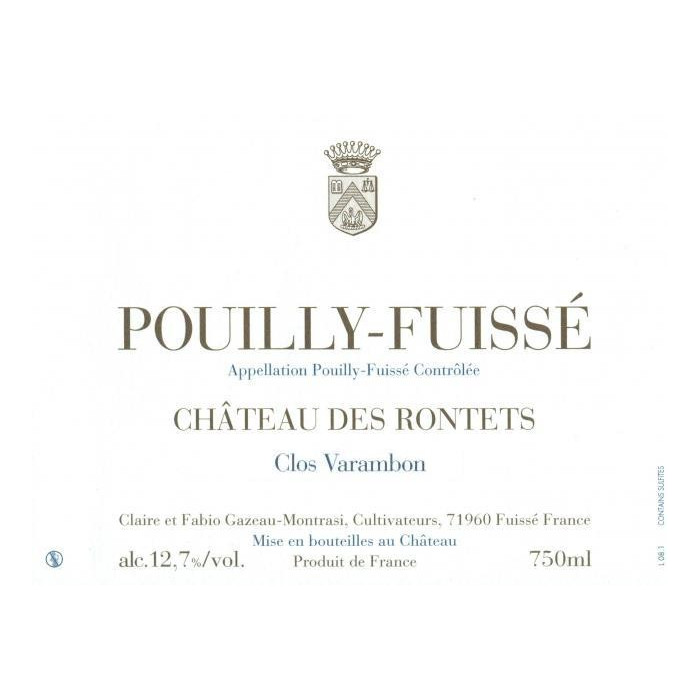 Château des Rontets Pouilly-Fuissé "Clos Varambon" 2011 blanc sec (75 cl) Château des Rontets Pouilly-Fuissé "Clos Varambon" 2011 blanc sec (75 cl)