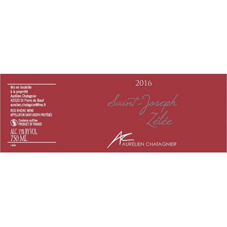 Domaine Aurelien Chatagnier Saint-Joseph "Zélée" red2016