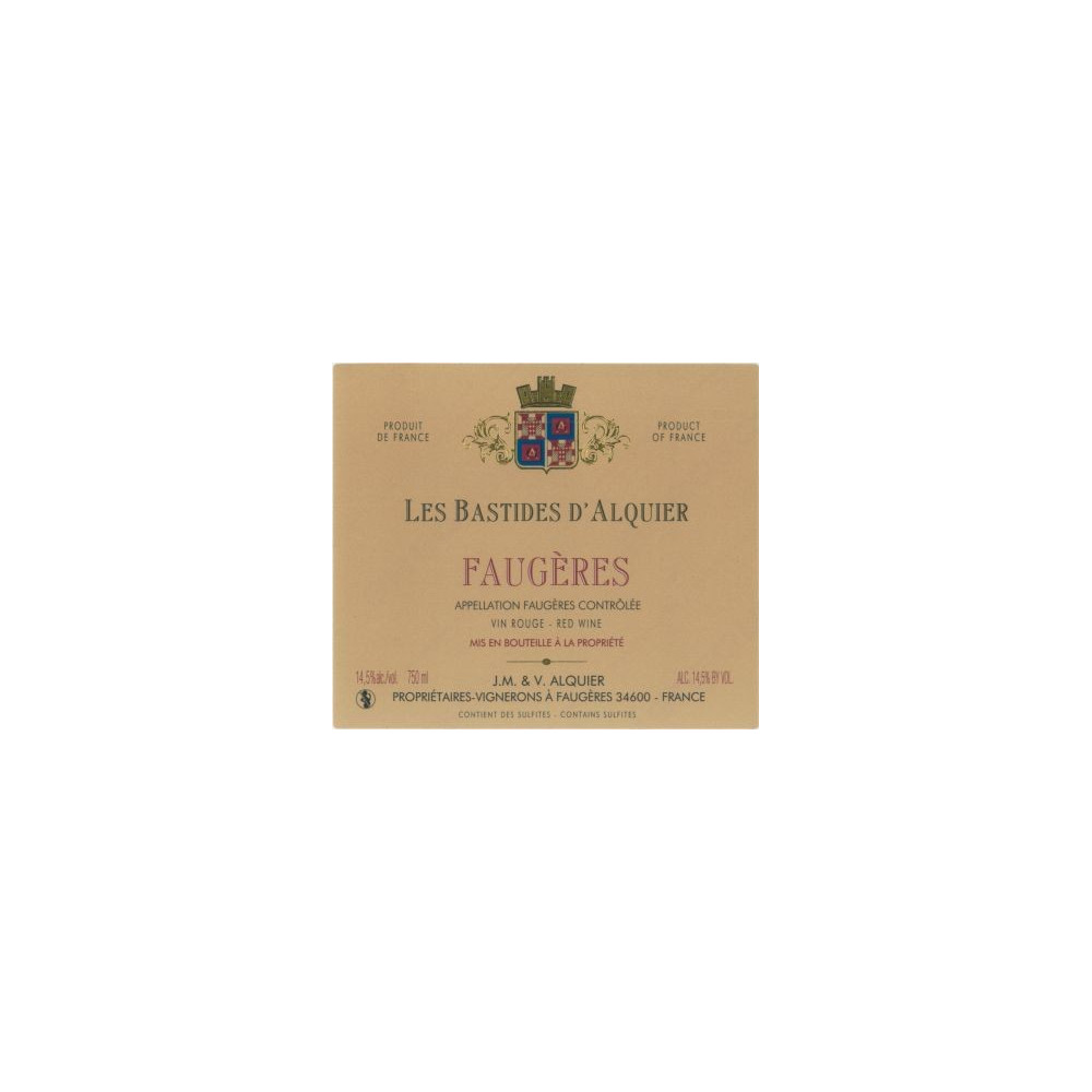 Domaine Jean-Michel Alquier Faugeres "Les Bastides" red 2011 Domaine Jean-Michel Alquier Faugeres "Les Bastides" red 2011