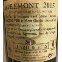 Domaine Blard Apremont Anno Domini "MCCXLVIII" blanc sec 2015 contre etiquette