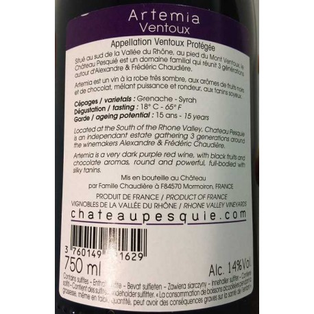 Chateau Pesquie Ventoux "Artemia" red 2015