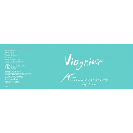Domaine Aurelien Chatagnier Viognier 2016 etiquette