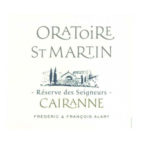 Domaine de l'Oratoire Saint-Martin "Réserve des Seigneurs" blanc 2017 etiquette
