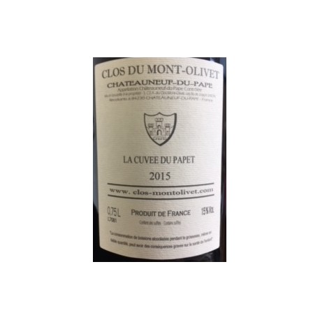Clos du Mont-Olivet Chateauneuf-du-Pape La cuvee du Papet red 2015