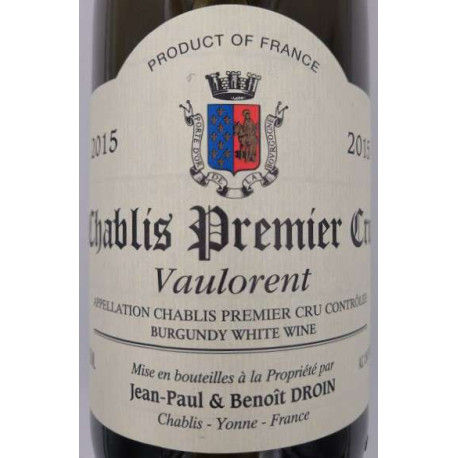 Domaine Droin Chablis 1er Cru "Vaulorent" 2015