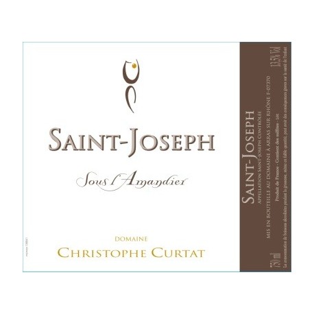 Domaine Christophe Curtat Saint-Joseph "Sous l'amandier" 2017 etiquette Domaine Christophe Curtat Saint-Joseph "Sous l'amandier" 2017 etiquette