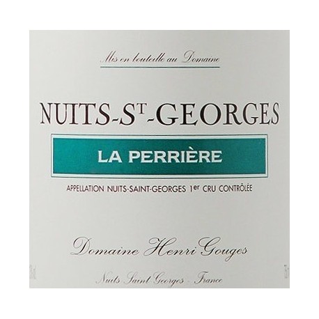 Domaine Henri Gouges Nuits Saint Georges 1er cru la perrière 2015 etiquette Domaine Henri Gouges Nuits Saint Georges 1er cru la perrière 2015 etiquette
