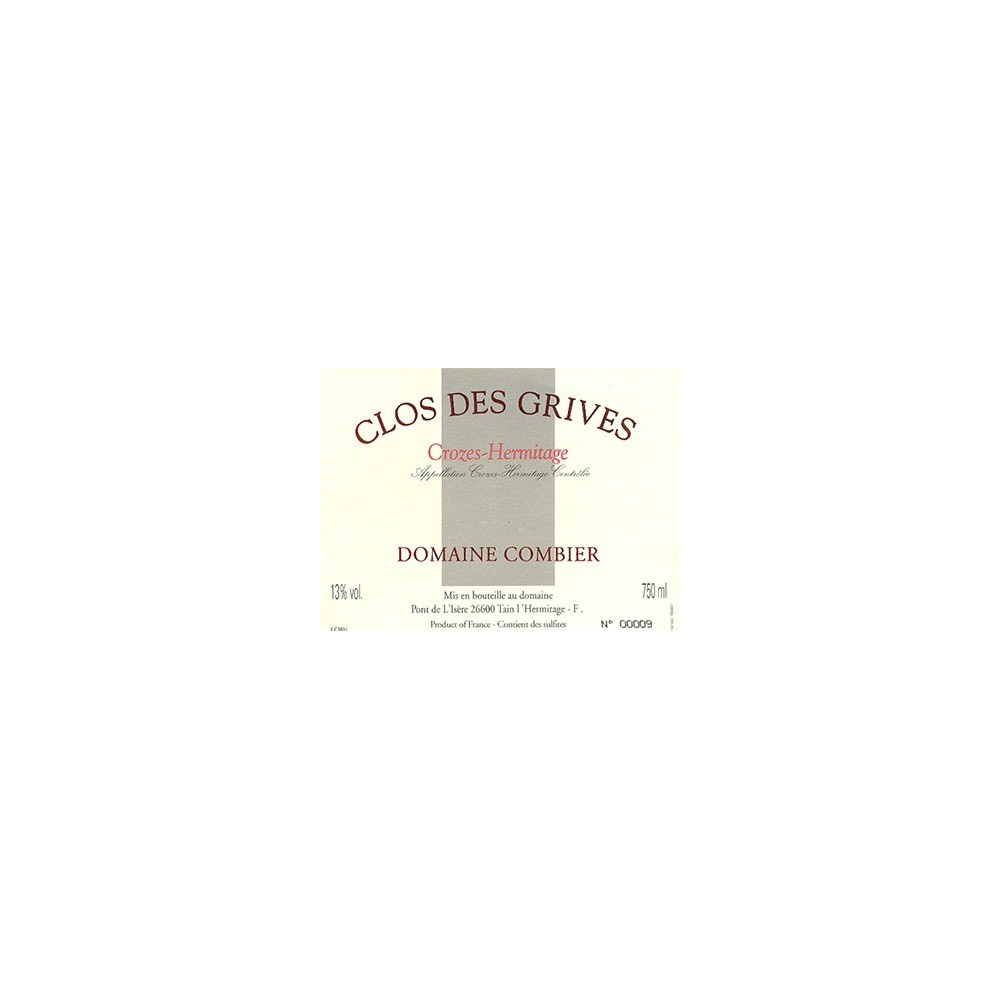 Domaine Combier Crozes-Hermitage  "Le Clos des Grives" red 2011