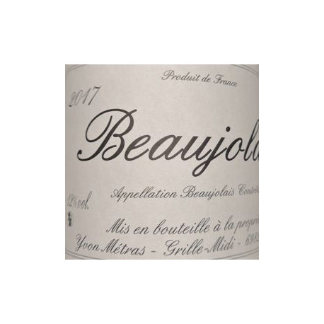 Domaine Yvon Métras Beaujolais "Vieilles Vignes" rouge 2017