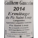 Ermitage du Pic Saint-Loup "Guilhem Gaucelm" 2014 contre etiquette