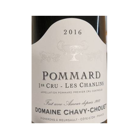 Domaine Chavy-Chouet Pommard 1er Cru Les Chanlins 2016 etiquette