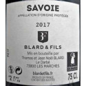Domaine Blard Savoie "Pierre Emile" (pinot noir) rouge 2017 contre-etiquette