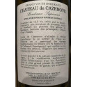Chateau de Cazenove Bordeaux Supérieur rouge 2015 contre etiquette