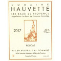 Domaine Hauvette "Roucas" rouge 2017 etiquette