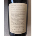 Domaine Les Aurelles "Aurel" rouge 2012 contre etiquette