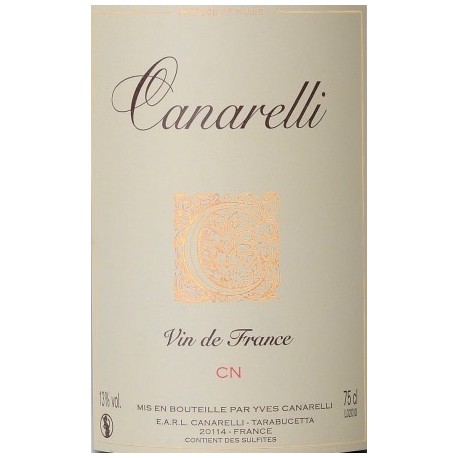 Clos Canarelli "Costa Nera" rouge 2016 etiquette