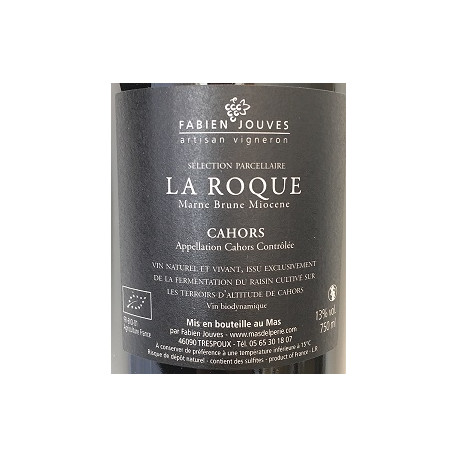 Mas del Perie Cahors La Roque 2016 contre etiquette