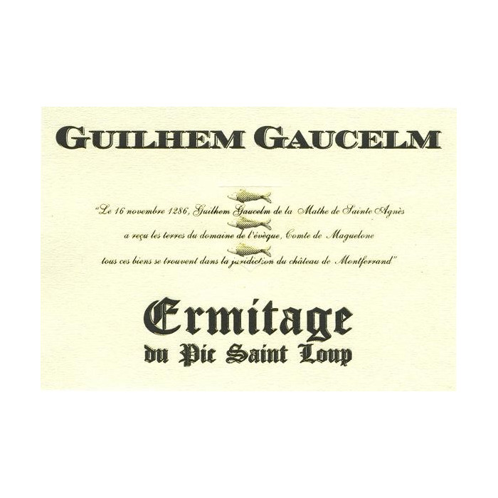 Ermitage du Pic Saint-Loup "Guilhem Gaucelm" 2016 etiquette