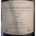 Domaine Camp-Atthalin Hautes Côtes de Beaune "Les Perrières" blanc sec 2017 contre etiquette