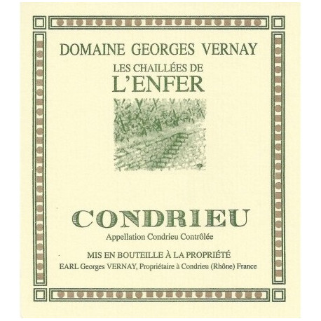Domaine Georges Vernay Condrieu Chaillées de l'Enfer bouteille 2017 magnum etiquette