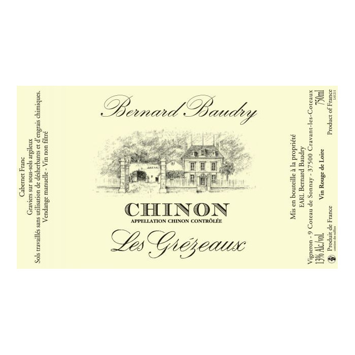 Domaine Bernard Baudry Chinon "Les Grezeaux" rouge 2011 (75 cl)