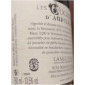 Domaine d'Aupilhac AOP Languedoc "Les Cocalières" blanc 2018 contre etiquette gauche