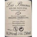 Domaine des Creisses "Les Brunes" rouge 2017 contre etiquette