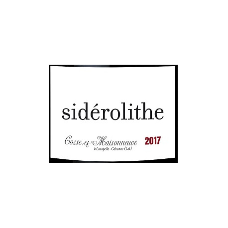 Domaine Cosse-Maisonneuve "Siderolithe" (cabernet franc) rouge 2017 bouteille