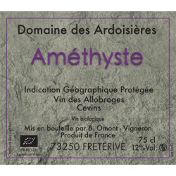 Domaine des Ardoisieres "Amethyste" rouge 2017 bouteille